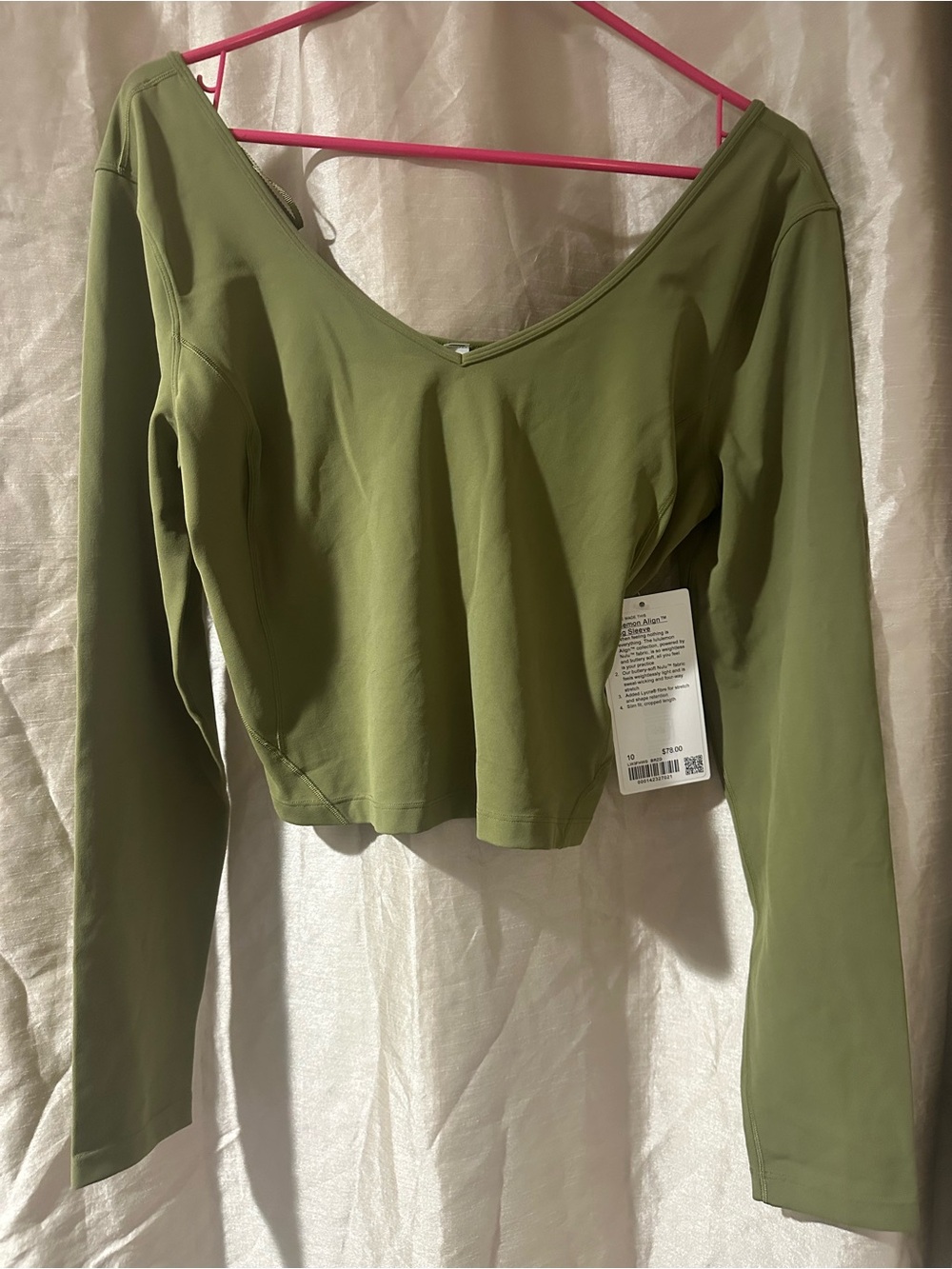 lululemon Olive V-Neck Align Long-Sleeve